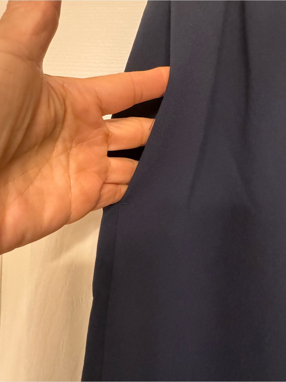 Aritzia The Lodge Pant™ - Crepette™ dark night Navy Wide-Leg Drawstring Trousers - Picture 3 of 5